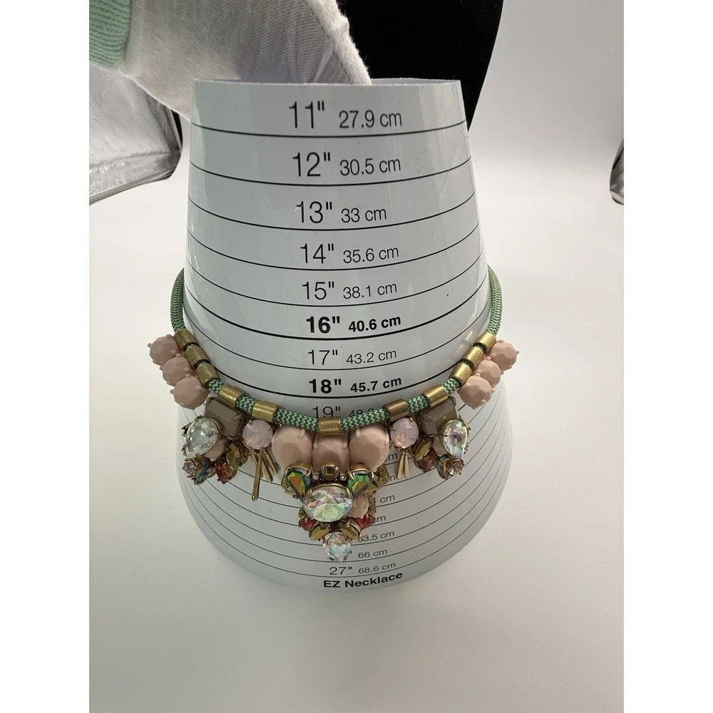 J.Crew Dragonfly Crystal Statement Necklace Multi-Color Light‎ Gold Ox Leather